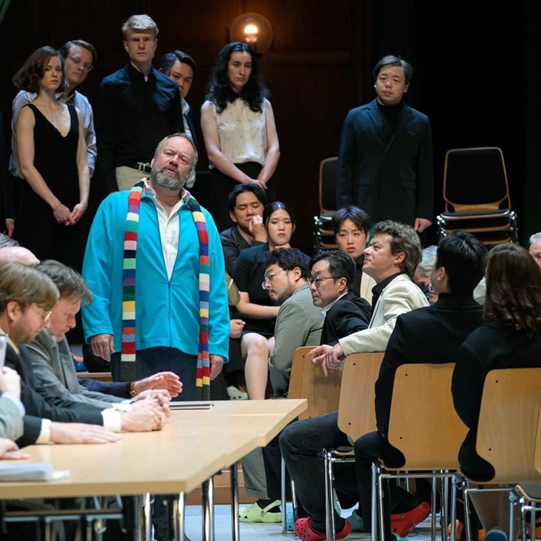 Philipp Jekal as Sixtus Beckmesser, Gideon Poppe as Kunz Vogelgesang, Jörg Schörner as Balthasar Zorn, Annika Schlicht as Magdalena, Ya-Chung Huang as David, Johan Reuter as Hans Sachs
Thomas Aurin