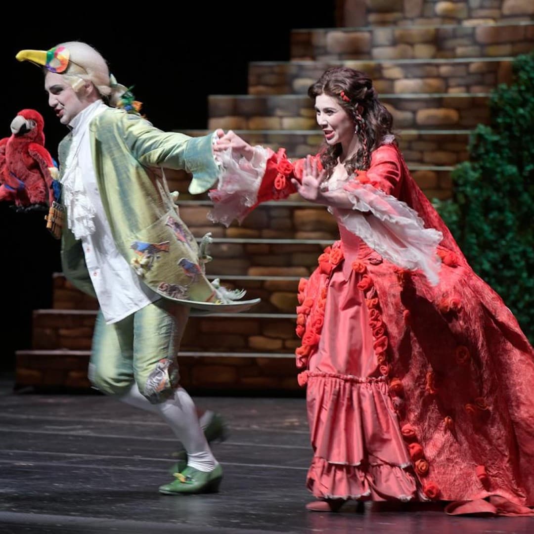 Philipp Jekal as Papageno, Sandra Hamaoui as Pamina
Bettina Stöß